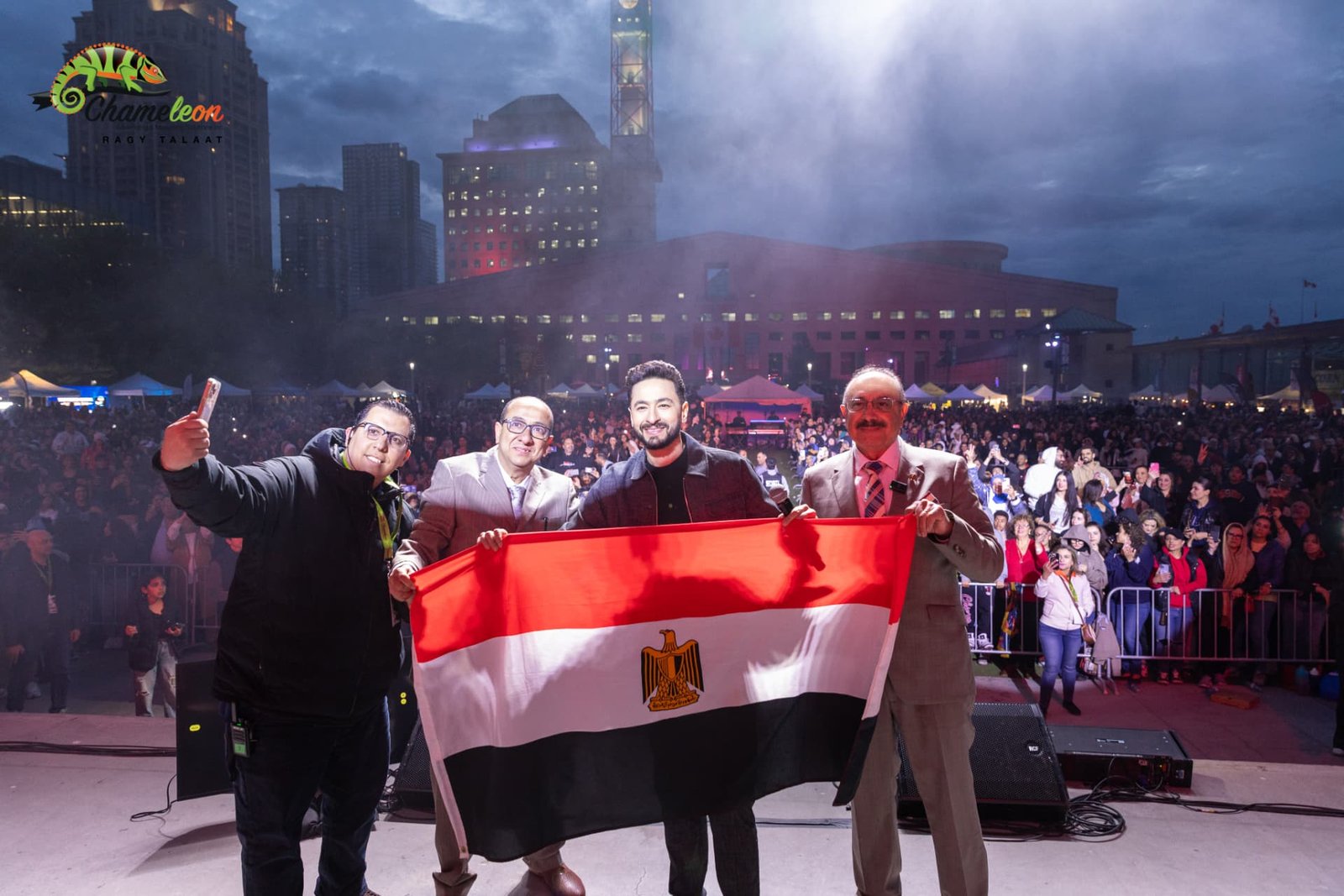Hamada Helal and the event team on stage — photo 22